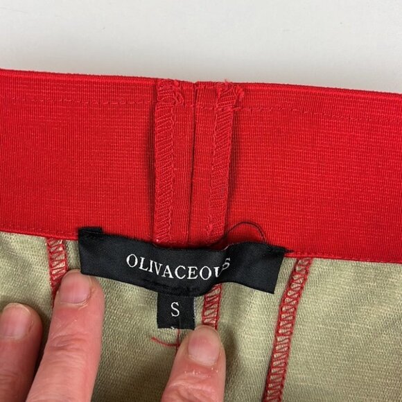 Olivaceous Red Vegan Mini Skirt size Small - Picture 3 of 9
